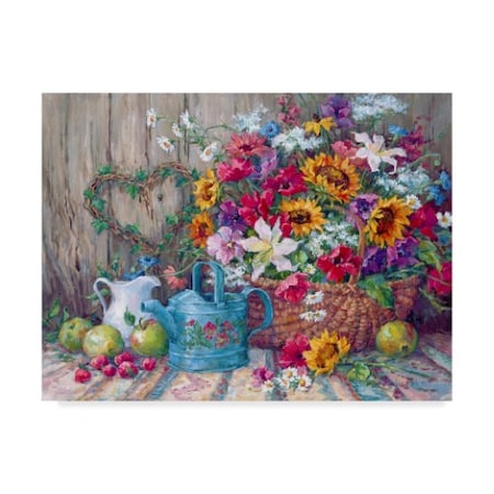 Barbara Mock 'Fresh From The Garden Purple' Canvas Art,18x24